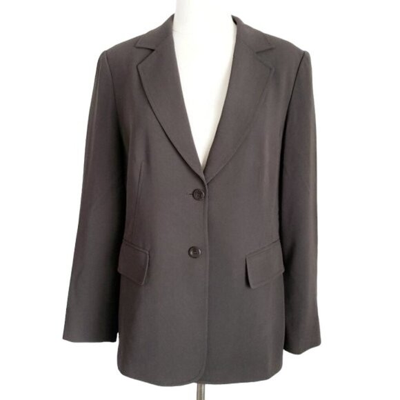 Talbots Brown Polyester Boyfriend Suit Blazer Jacket - Picture 1 of 3